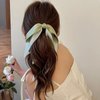 mdgfge 2 PCS Bow Banana Hair Clip Vertical Ponytail Claw Clip Floral Sweet Style Bowknot Ponytail Holder Hair Accessories for Women Girls Barrette Claw Hairpin Daily Use