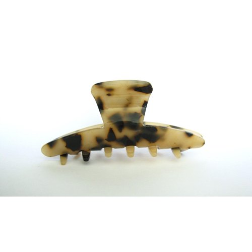 Medium tan and black tortoise marbled hair claw clip medium fine hair