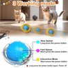 Giociv Interactive Cat Toys Ball Fast Rolling in Pouch, Motion Activate Chirping Cat Toy Hide and Seek Mouse Catching Game (Halloween Party)