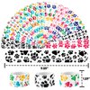 Generic 48PCS Paw Print Dog Cat Party Favors 24PCS Tattoos 24PCS Slap Bracelets Wristbands Themed Birthdays Party Supplies Decorations Pattern Girls Boys Gifts School Classroom Prize Carnival Reward