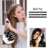 Round Brush for Blow Drying, 1 inch Small Round Barrel Hair Brushes with Ball Tip Boar Bristles, Nano Tech Thermal Ceramic Ionic, Double Edge Razor Comb for Hair Cutting Included