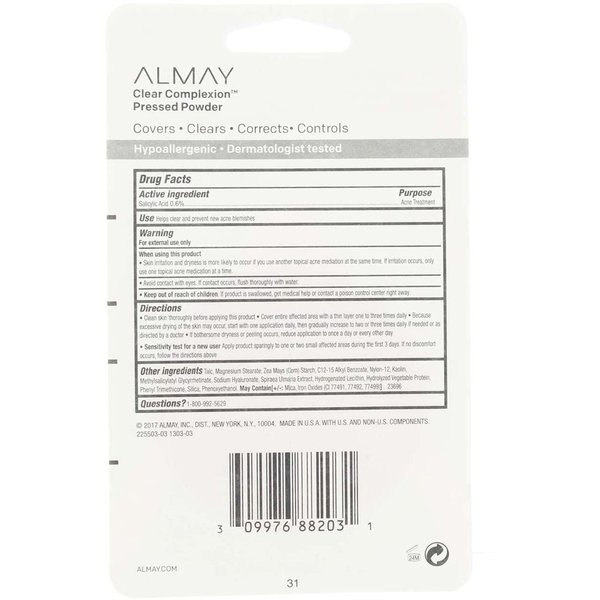Almay Clear Complexion Pressed Powder, Medium [300] 0.35 oz