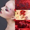 Love Heart Nail Sequins Red Nail Glitter Powder Valentine's Day Heart Nail Art Flakes Powder Kit for Acrylic Festival Nails Decorations DIY Sparkly False Nails Crafts (6 Jars)