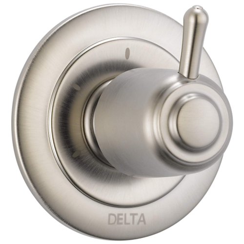 Delta Faucet 3-Setting Shower Handle Diverter Trim Kit, Diverter Valve Trim Kit Brushed Nickel, 3 Way Shower Diverter, Delta Diverter Trim, Stainless T11800-SS (Valve Not Included)