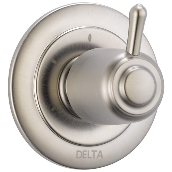 Delta Faucet 3-Setting Shower Handle Diverter Trim Kit, Diverter Valve Trim Kit Brushed Nickel, 3 Way Shower Diverter, Delta Diverter Trim, Stainless T11800-SS (Valve Not Included)