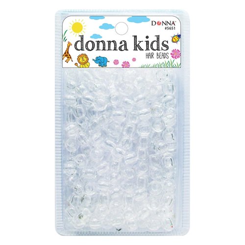 Donna Hair Beads for Hair Braids Kit Including 11x10mm Pony Beads, DIY Hair Braiding plastic beads for braid hair 1pc Quick Beaders for Kids Hair Braids CREAR