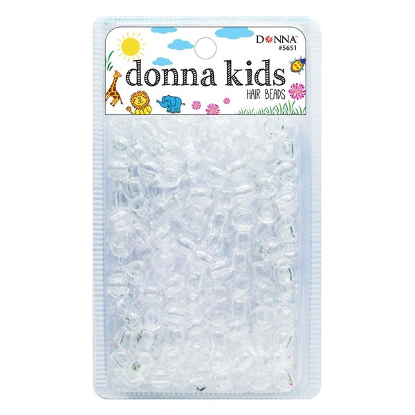 Donna Hair Beads for Hair Braids Kit Including 11x10mm Pony Beads, DIY Hair Braiding plastic beads for braid hair 1pc Quick Beaders for Kids Hair Braids CREAR