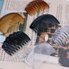 18 Pieces French Side Hair Twist Comb Set Plastic Twist Comb Hair Clip Combs Hair Accessories with 11/23 Teeth for Multiple Hairstyles Girls Women (Black, Transparent, Brown)