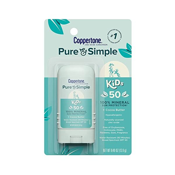 Coppertone Kids Sunscreen Stick Broad Spectrum SPF 50.46 Ounces Each (2)