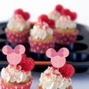 Rsstarxi 36 Pack Glitter Mouse Birthday Cupcake Toppers with Pink Bow Mouse Cupcake Picks Decorations for Baby Shower Wedding Kids Birthday Party Cake Decorations Pink