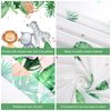 Jungle Safari Party Tablecloth Wild One Tablecloth Animal Print Table Cover Sage Green Baby Shower Decorations Zoo Plastic Table Cover for Boys Kids Birthday Decoration Supplies, 108 x 54 Inch (3 Pcs)