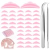 Eye Lash Lift Kit, MORGLES 50pcs Lash Lift Rods Silicone Eyelash Pads, 1pcs Eyelash Separator Tool, 60pcs Eye Pads Lash Extensions, Curved Lash Tweezer for Eyelash Extensions, 50pcs Micro Cotton Swabs