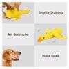 PEDOMUS Plush Dog Toy,Pets Squeaky Training Playing Toys,Treat Dispensing Dog Toy,Durable Chew Toys for Puppies Small Medium Dogs with Duck Shape