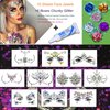 Face Body Gems Jewels Stickers,Body Jewels Stickers Stick on 10 Sets with 6 Boxes Chunky Glitter for Women Makeup Festival