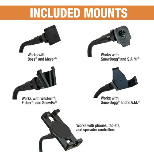 Buyers Products 1306890 SAM Universal Snow Plow Controller Cup Holder, Mount Included, Flexible Arm for Positioning, Cell Phone Holder Attachment, Expandable Cup Mounting