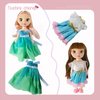 JING SHOW BUSSINESS 5 Sets Doll Clothes for 6 inch Doll ，Include 5 Pieces Girl Small Dolls, 5 Sets Handmade Doll Clothes and 5 Pairs of Doll Shoes