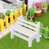 RiToEasysports Dollhouse Wooden Bench, 1:12 Scale Miniature Garden Bench High Simulation Miniature Bench Furniture Model White