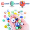 Shindel 125PCS Glass Marbles Bulk, Round Glass Beads with Marble Jar Assorted Style Kid Marbles Game Marble Run Vase Fillers