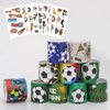 Moncinday 40Pcs Soccer Slap Bracelets Party Favors with Soccer Tattoo Birthday Gifts Soccer Party Decorations Snap Band for Kids Boys
