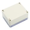 LeMotech ABS Plastic Junction Box, Dustproof Waterproof IP65 Electrical Box - Universal Project Enclosure Grey, with PC Transparent/Clear Cover 4.53 x 3.54 x 2.16 inch (115 x 90 x 55 mm)
