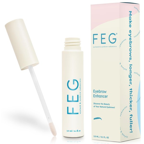 FEG Eyebrow Enhancer Eyebrow Growth Serum for Thicker Brows | Natural Brow Enhancing Serum for Growing and Thickening Eyebrows | Stimulates Natural Eyebrow Growth | 3ml | Single Pack