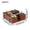 MOOXI WW2 Battlefield Right Corner Military Block Set(200PCS).Military Building Block Set Can Freely Build Battle Scenes.