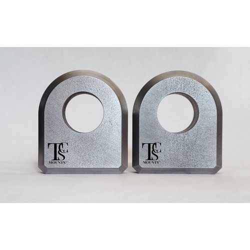 TCS Mounts Weld on, D-Ring Shackle Mount.750" Thick, 905" Dia for 3/4" Shackle, 7/8" Pin. for Bumper, Tractor Bucket, ATV, UTV, Trailer. Set of 2. - JZ905W