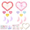 8Pack Dream Catcher Craft Kit for Kids Paint You Own Love Heart Wooden Dream Catcher Wooden Art and Craft Heart Cutous Unfinished Dream Catcher Wood Dream for Party Classroom Art Activity Project