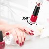 Nail Polish Mixer Glue Shaker with 2 Connectors and 8 Caliber, Must Have Tech Tool with Min Fan For Nail, White