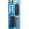 ForPro Professional Collection Stainless Steel Pedi File Kit - 100% Sanitizable Pedicure File for Heels and Feet - Includes Six Black 80 Grit and Six White 180 Grit Refill Strips- 8.5" L