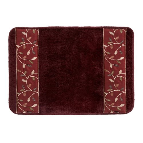 Popular Bath Aubury Collection, Bath Rug, Burgundy