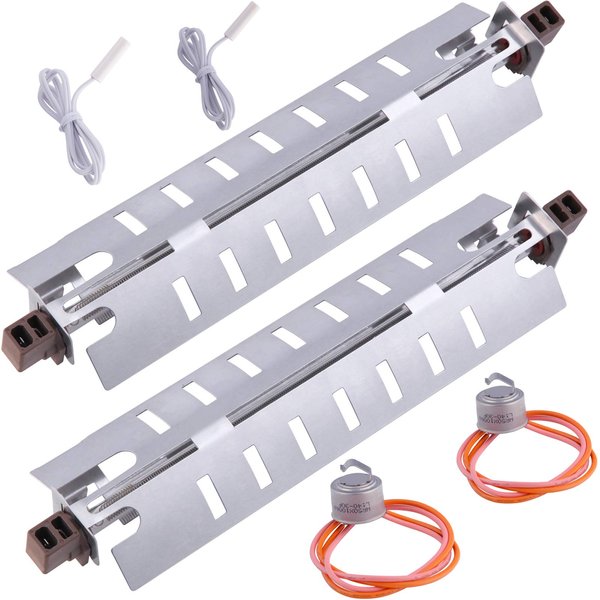 WR51X10055 Refrigerator Defrost Heater Replacements WR55X10025 Temperature Sensor WR50X10068 Defrost Thermostat Compatible with general Electric Refrigerators WR51X10030(2 set)