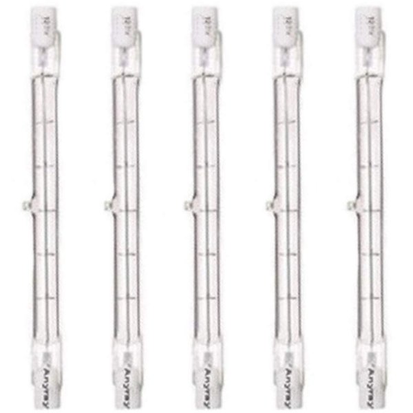 Anyray® (5-Pack 300 Watt T-3 J-Type R7S Double Ended Halogen Bulbs 120 Volt 110V 118 mm
