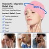Headache Relief Hat for Migraine, Headache Migraine Relief Cap for Tension Headache Migraine Relief, One Size Fits All Headache Cap with Reusable Ice Gel Pack for Puffy Eyes, Stress Relief (Pink)