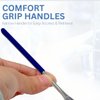 A2Z 3pc Lab Spatulas Stainless Steel Sampler Spatula with Comfort Grip Handle for Mixing Transfering Cream, Powder, Medicine, Cap Filler, Cosmetic Spatulas - Lab Use Supplies - 6", 7" & 9" Length