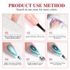 Double Rhythm 0.5 OZ Cat Eye Gel Polish with Magnet 15ML Holographic Glitter Shimmer Translucent Jelly Color Magnetic Nail Polish Salon DIY at Home (Blood Red-MC1046)