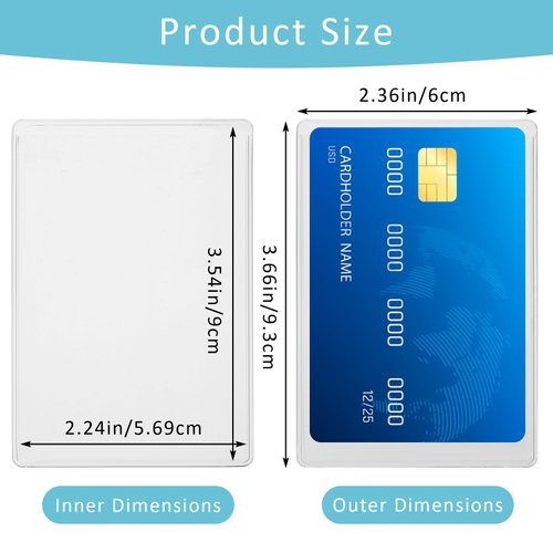 Bremorou 20Pcs Medicare Card Protector Sleeve Social Security New Medicare Card Holder Protector Clear Credit Card Sleeves Waterproof Cards Plastic Protector PVC Soft Water Resistant For Business Card