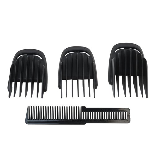 3 Piece Set (9mm 12mm 16mm) Haircut Blade Guards for Philips Norelco Multigroom MG3730 MG3740 MG3747, with Small Beard Comb Black by Huoptl