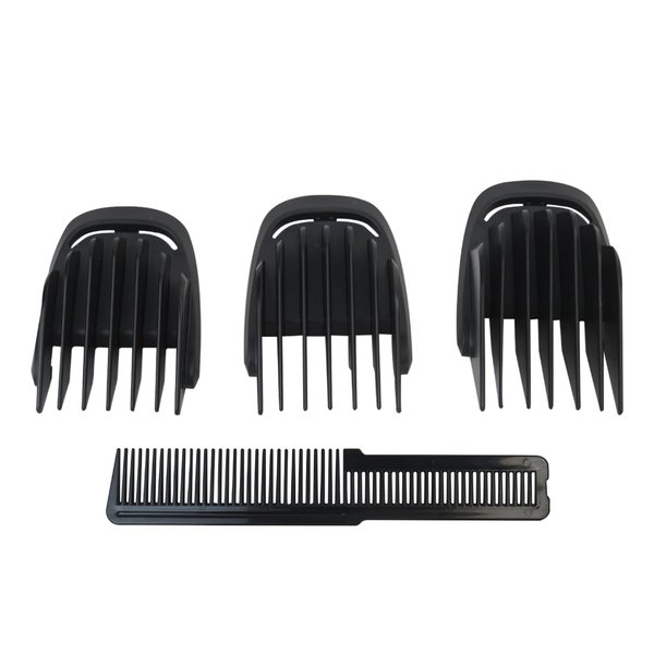 3 Piece Set (9mm 12mm 16mm) Haircut Blade Guards for Philips Norelco Multigroom MG3730 MG3740 MG3747, with Small Beard Comb Black by Huoptl