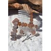 Genuine Surf Tumbled Brown Sea Glass Hair Clip Set - Includes 2 Hair Combs, 1 60 mm French Barrette, 2 Hair Pins