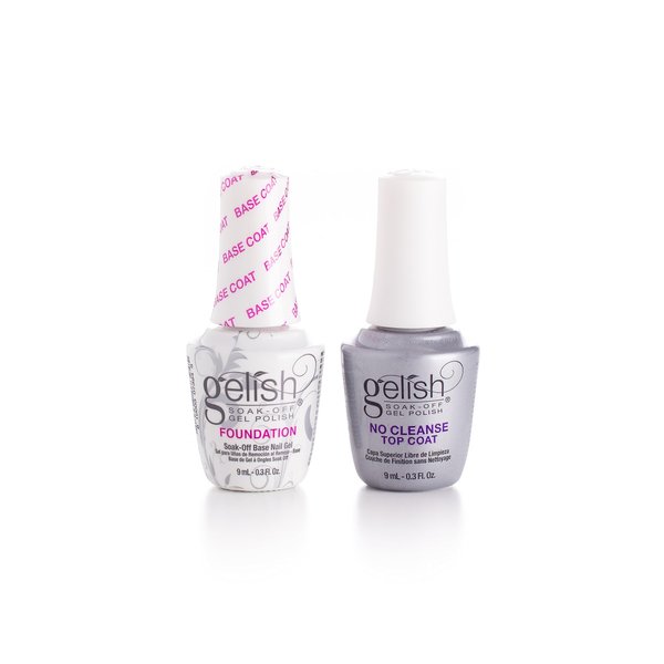 Gelish Essential Value Packs (No Cleanse & Foundation Duo) Top Coat Gel Nail Polish, Base Coat Gel Polish, 0.3oz