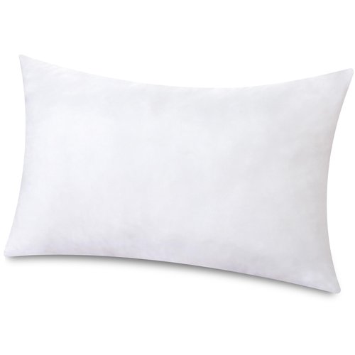 Royale Linens Throw Pillow Insert 1 Pack 12x20 Inch Pillow Insert - Rectangle Pillow - Bed & Couch Pillow - Sofa Pillow Insert - Decorative Pillow Insert - Inner Cushion - Pillow & Shams Stuffer White