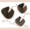 Sunny Hair Ombre Tape in Hair Extensions Real Human Hair Ombre Black Tape in Extensions Human Hair Natural Black to Dark Brown with Ash Brown Human Hair Tape Extensions Ombre 10pcs 24inch