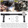 BAGARAATAN Universal 7/8" Fuel Line Dual Inlet 4150 Carburetors 8 AN Dual Feed Fuel Line W/Silver Psi Gauge for Holley