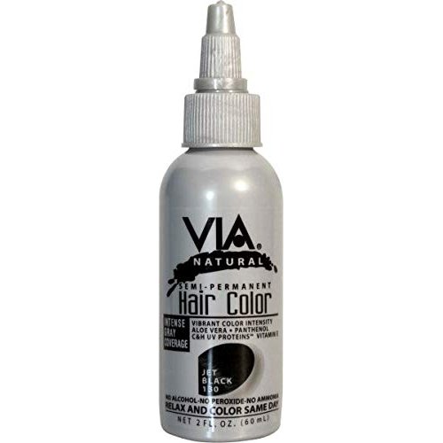 Via Natural Hair Color 130 [Jet Black] (Pack of 6)