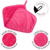 S&T INC. Reusable Makeup Remover Wipes, Microfiber Face Cloths for Washing Makeup and Oil from Skin, Travel Essentials, Black and Pink, 8 Inch x 16 Inch, 5 Pack