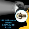HQRP High Power Upgrade Bulb 3W LED 180LM 6-24V Compatible with Hitachi 318767 UB18D UB18DAL Flashlight