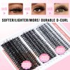 DIY Lash Clusters 320 Pcs Eyelash Extensions 30D 40D 50D Eyelash Clusters Natural Look Wispy Lashes D Curl -16mm Cluster Lashes Individual Lashes Thin Band & Soft