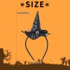 Gaduupa Halloween Headband Witch Hat Headband Mini Witch Hat Spider Web Hair Hoop Halloween Hair Accessory for Women (Style C)
