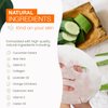 Natural Chemist Cucumber & Aloe Sheet Face Mask - Cools & Calms Stressed Skin, Reduces Puffiness, Moisturizing & Nourishing Sheet Mask - Cruelty Free Korean Skin Care For All Skin Types - 5 Masks